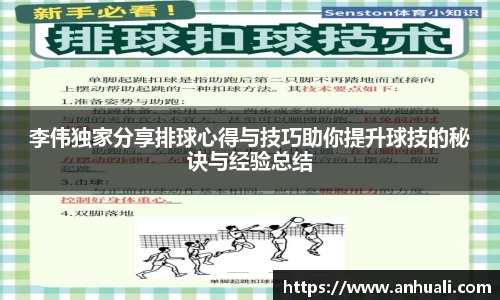 李伟独家分享排球心得与技巧助你提升球技的秘诀与经验总结
